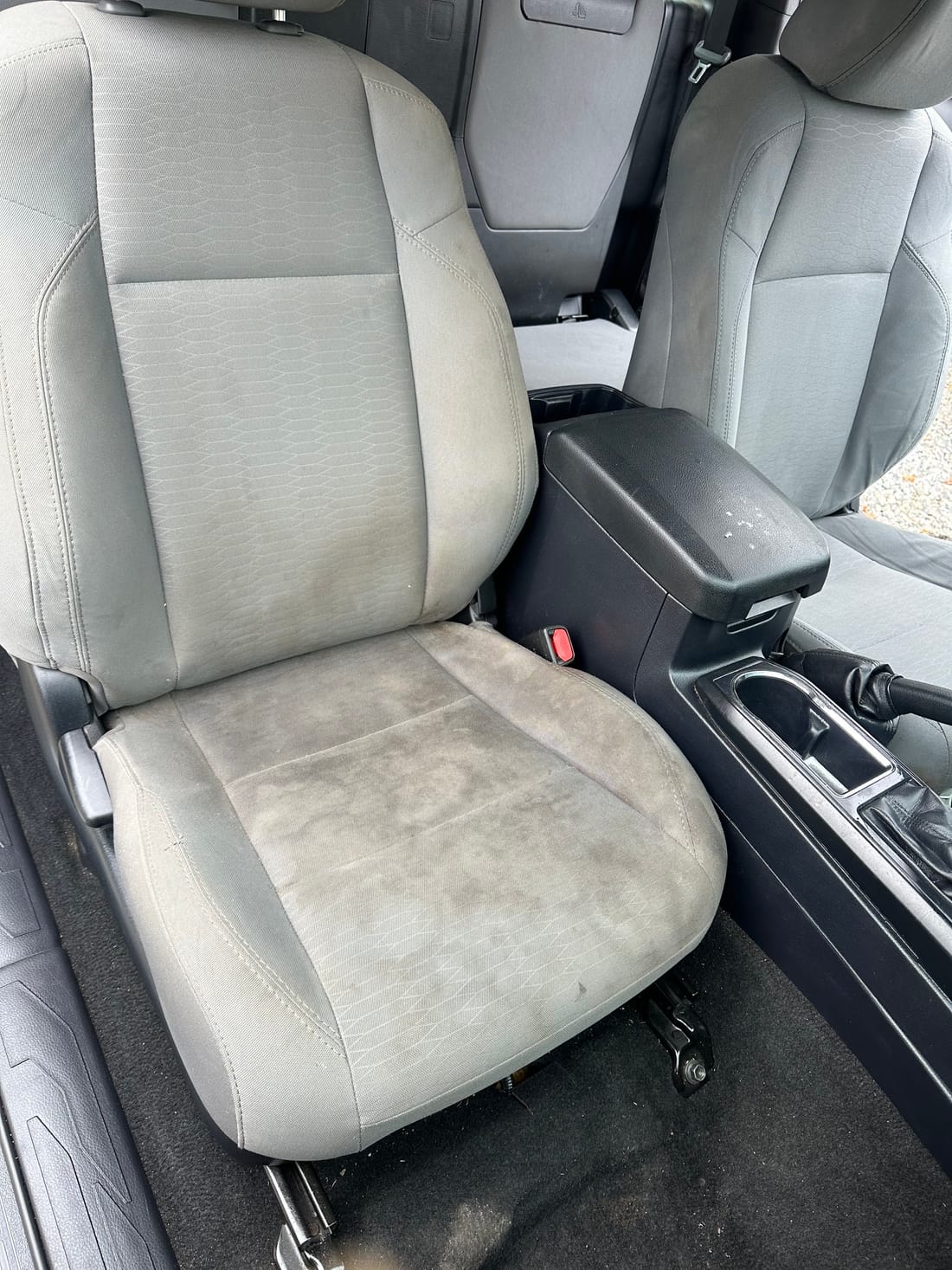 Before, a seat that had given up, Peachtree Mobile Detail